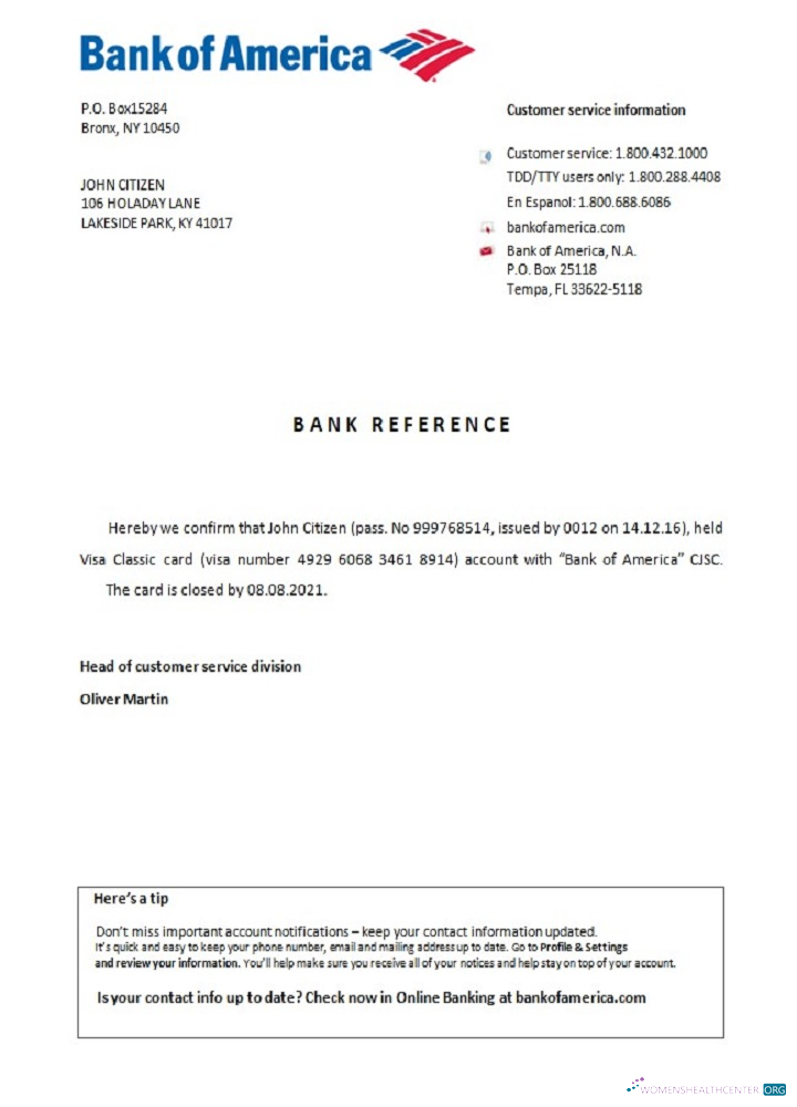 Download USA Bank of America closure reference Photoshop template